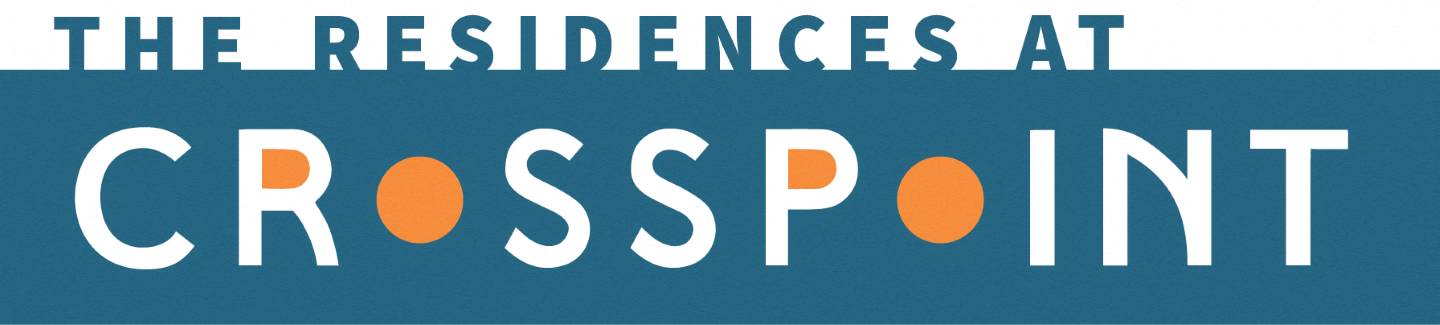 The image is a logo for "The Residences at Crosspoint".